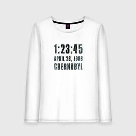 Женский лонгслив хлопок с принтом Чернобыль 15 в Новосибирске, 100% хлопок |  | 2019 | chernobyl | hbo | pripyat | припять | сериал | чернобыль