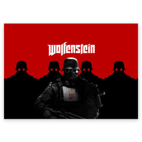 Поздравительная открытка с принтом Wolfenstein в Новосибирске, 100% бумага | плотность бумаги 280 г/м2, матовая, на обратной стороне линовка и место для марки
 | cyberpilot | new colossus | new order | old blood | wolfenstein | youngblood | игры