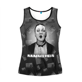 Женская майка 3D с принтом Rammstein в Новосибирске, 100% полиэстер | круглая горловина, прямой силуэт, длина до линии бедра | 2019 | du hast | lindemann | radio | rammstein | rammsteinfan | till | группы | линдеманн | метал | музыка | радио | рамштаин | рамштайн | рамштейн | рок | тилль | тиль