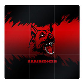 Магнитный плакат 3Х3 с принтом Rammstein dog в Новосибирске, Полимерный материал с магнитным слоем | 9 деталей размером 9*9 см | Тематика изображения на принте: 2019 | dog | du hast | german | lindemann | rammstein | rammsteinfan | ramstein | till | группы | линдеманн | метал | музыка | овчарка | рамштаин | рамштайн | рамштейн | рок | собака | тилль | тиль