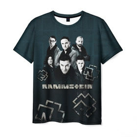 Мужская футболка 3D с принтом Rammstein в Новосибирске, 100% полиэфир | прямой крой, круглый вырез горловины, длина до линии бедер | du hast | lindemann | rammstein | rammsteinfan | ramstein | till | группы | линдеманн | метал | музыка | рамштаин | рамштайн | рамштейн | рок | тилль | тиль