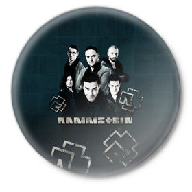 Значок с принтом Rammstein в Новосибирске,  металл | круглая форма, металлическая застежка в виде булавки | du hast | lindemann | rammstein | rammsteinfan | ramstein | till | группы | линдеманн | метал | музыка | рамштаин | рамштайн | рамштейн | рок | тилль | тиль