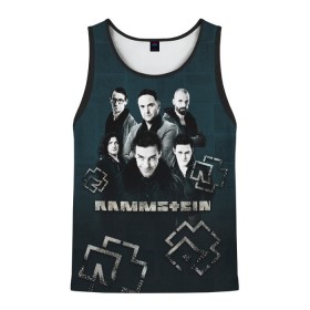 Мужская майка 3D с принтом Rammstein в Новосибирске, 100% полиэстер | круглая горловина, приталенный силуэт, длина до линии бедра. Пройма и горловина окантованы тонкой бейкой | Тематика изображения на принте: du hast | lindemann | rammstein | rammsteinfan | ramstein | till | группы | линдеманн | метал | музыка | рамштаин | рамштайн | рамштейн | рок | тилль | тиль