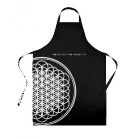 Фартук 3D с принтом Bring Me the Horizon в Новосибирске, 100% полиэстер | общий размер — 65 х 85 см, ширина нагрудника — 26 см, горловина — 53 см, длина завязок — 54 см, общий обхват в поясе — 173 см. Принт на завязках и на горловине наносится с двух сторон, на основной части фартука — только с внешней стороны | bmth | bring me the horizon | альтернативный | бмт | бмтх | бмтш | брин | бринг | горизонт | достань для меня | дэткор | зе | метал | ми | рок | хоризон | электроник