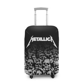 Чехол для чемодана 3D с принтом METALLICA (НА СПИНЕ) в Новосибирске, 86% полиэфир, 14% спандекс | двустороннее нанесение принта, прорези для ручек и колес | matters metallica | music | nothing else | rock | trash metal | группа | музыка | музыканты | рок | трэш металл