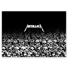 Поздравительная открытка с принтом METALLICA (НА СПИНЕ) в Новосибирске, 100% бумага | плотность бумаги 280 г/м2, матовая, на обратной стороне линовка и место для марки
 | Тематика изображения на принте: matters metallica | music | nothing else | rock | trash metal | группа | музыка | музыканты | рок | трэш металл