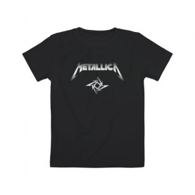 Детская футболка хлопок с принтом METALLICA (НА СПИНЕ) в Новосибирске, 100% хлопок | круглый вырез горловины, полуприлегающий силуэт, длина до линии бедер | matters metallica | music | nothing else | rock | trash metal | группа | музыка | музыканты | рок | трэш металл