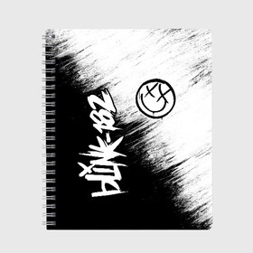 Тетрадь с принтом Blink-182 (2) в Новосибирске, 100% бумага | 48 листов, плотность листов — 60 г/м2, плотность картонной обложки — 250 г/м2. Листы скреплены сбоку удобной пружинной спиралью. Уголки страниц и обложки скругленные. Цвет линий — светло-серый
 | art | blink | music | pop | rock | арт | блинк | музыка | поп музыка | рок