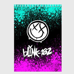 Скетчбук с принтом Blink-182 (3) в Новосибирске, 100% бумага
 | 48 листов, плотность листов — 100 г/м2, плотность картонной обложки — 250 г/м2. Листы скреплены сверху удобной пружинной спиралью | art | blink | music | pop | rock | арт | блинк | музыка | поп музыка | рок
