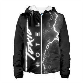 Женская куртка 3D с принтом Tokio Hotel (8) в Новосибирске, ткань верха — 100% полиэстер, подклад — флис | прямой крой, подол и капюшон оформлены резинкой с фиксаторами, два кармана без застежек по бокам, один большой потайной карман на груди. Карман на груди застегивается на липучку | Тематика изображения на принте: hotel | japan | music | pop rock | rock | tokio | tokio hotel | музыка | отель | поп рок | рок | токийский отель | токио | япония