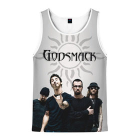 Мужская майка 3D с принтом Godsmack в Новосибирске, 100% полиэстер | круглая горловина, приталенный силуэт, длина до линии бедра. Пройма и горловина окантованы тонкой бейкой | Тематика изображения на принте: alternative | american rock | crimson | grunge | hardrock | heavy | heavy metal | i stand alone | nu metal | post grunge | rock | sully erna | альтернатива | грандж | рок | хард рок | хэви