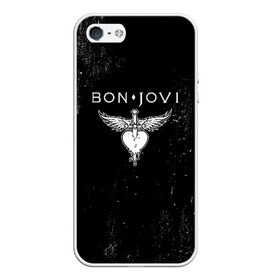 Чехол для iPhone 5/5S матовый с принтом Bon Jovi в Новосибирске, Силикон | Область печати: задняя сторона чехла, без боковых панелей | bon jovi | john | альбом | арена | бон | бон джови | глэм | группа | джови | джон | метал | музыка | надпись | песни | поп | попрок | рок | рокер | смайл | солист | софт | стена | хард | хеви | хевиметал