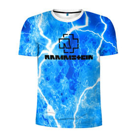 Мужская футболка 3D спортивная с принтом Rammstein в Новосибирске, 100% полиэстер с улучшенными характеристиками | приталенный силуэт, круглая горловина, широкие плечи, сужается к линии бедра | metallica | music | rammstein | rock | storm | металл | металлика | молнии | музыка | раммштайн | рок | рок группа | шторм