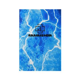 Обложка для паспорта матовая кожа с принтом Rammstein в Новосибирске, натуральная матовая кожа | размер 19,3 х 13,7 см; прозрачные пластиковые крепления | metallica | music | rammstein | rock | storm | металл | металлика | молнии | музыка | раммштайн | рок | рок группа | шторм
