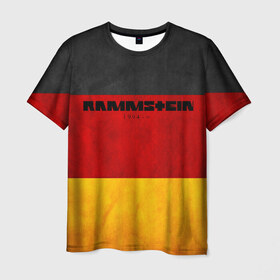 Мужская футболка 3D с принтом Rammstein в Новосибирске, 100% полиэфир | прямой крой, круглый вырез горловины, длина до линии бедер | rammstein | till lindemann | берлин | германия | металл | музыка | рамштайн | тилль линдеманн
