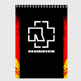 Скетчбук с принтом RAMMSTEIN в Новосибирске, 100% бумага
 | 48 листов, плотность листов — 100 г/м2, плотность картонной обложки — 250 г/м2. Листы скреплены сверху удобной пружинной спиралью | music | rammstein | rock | группа | музыка | музыканты | рамштайн | рок