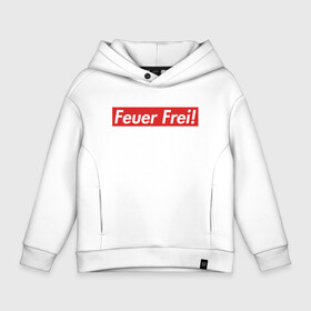 Детское худи Oversize хлопок с принтом Feuer Frei! в Новосибирске, френч-терри — 70% хлопок, 30% полиэстер. Мягкий теплый начес внутри —100% хлопок | боковые карманы, эластичные манжеты и нижняя кромка, капюшон на магнитной кнопке | guitar | hard | heavymetal | metal | music | rammstein | rock | supreme | гитара | картинка | картинки | метал | мода | музыка | рамштайн | рок | суприм | тренд | тренды | треш | трэш | тяжелый | хард