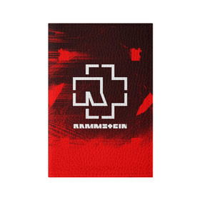 Обложка для паспорта матовая кожа с принтом RAMMSTEIN в Новосибирске, натуральная матовая кожа | размер 19,3 х 13,7 см; прозрачные пластиковые крепления | music | rammstein | rock | группа | музыка | музыканты | рамштайн | рок