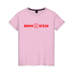 Женская футболка хлопок с принтом RAMMSTEIN (НА СПИНЕ) в Новосибирске, 100% хлопок | прямой крой, круглый вырез горловины, длина до линии бедер, слегка спущенное плечо | music | rammstein | rock | группа | музыка | музыканты | рамштайн | рок