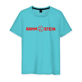 Мужская футболка хлопок с принтом RAMMSTEIN (НА СПИНЕ) в Новосибирске, 100% хлопок | прямой крой, круглый вырез горловины, длина до линии бедер, слегка спущенное плечо. | Тематика изображения на принте: music | rammstein | rock | группа | музыка | музыканты | рамштайн | рок