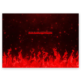 Поздравительная открытка с принтом Rammstein в Новосибирске, 100% бумага | плотность бумаги 280 г/м2, матовая, на обратной стороне линовка и место для марки
 | fire | guitar | hard | heavymetal | metal | music | rammstein | rock | гитара | картинка | картинки | метал | мода | музыка | огонь | рамштайн | рок | тренд | тренды | треш | трэш | тяжелый | хард