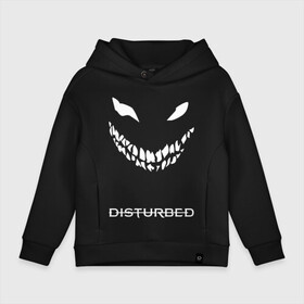 Детское худи Oversize хлопок с принтом DISTURBED FACE в Новосибирске, френч-терри — 70% хлопок, 30% полиэстер. Мягкий теплый начес внутри —100% хлопок | боковые карманы, эластичные манжеты и нижняя кромка, капюшон на магнитной кнопке | disturbed | music | rock | группа | музыка | музыканты | рок