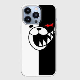 Чехол для iPhone 13 Pro с принтом Monokuma открыл рот в Новосибирске,  |  | anime | bear | black  white | danganronpa | kurokuma | monodam | monokuma | monomi | monotaro | pink | rabbit | school | shirokuma | аниме | главарь | мoноми | монокума | черно белый | школа