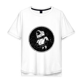 Мужская футболка хлопок Oversize с принтом Lost in Space в Новосибирске, 100% хлопок | свободный крой, круглый ворот, “спинка” длиннее передней части | 