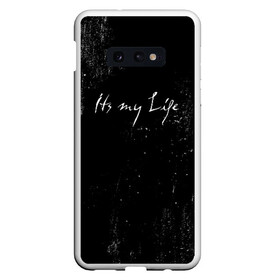 Чехол для Samsung S10E с принтом Its My Life в Новосибирске, Силикон | Область печати: задняя сторона чехла, без боковых панелей | bon jovi | john | альбом | арена | бон | бон джови | глэм | группа | джови | джон | метал | музыка | надпись | песни | поп | попрок | рок | рокер | смайл | солист | софт | стена | хард | хеви | хевиметал