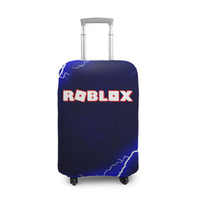 Чехол для чемодана 3D с принтом ROBLOX в Новосибирске, 86% полиэфир, 14% спандекс | двустороннее нанесение принта, прорези для ручек и колес | game | gamer | logo | minecraft | roblox | simulator | игра | конструктор | лого | симулятор | строительство | фигура