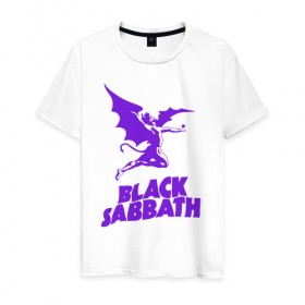 Мужская футболка хлопок с принтом black sabbath в Новосибирске, 100% хлопок | прямой крой, круглый вырез горловины, длина до линии бедер, слегка спущенное плечо. | black sabbath | black sabbath альбомы | black sabbath песня | black sabbaths | black sabbaths paranoid | rock | блэк саббат | блэк саббат слушать | рок