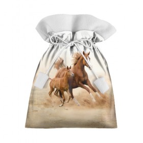 Подарочный 3D мешок с принтом Лошадь с жеребенком в Новосибирске, 100% полиэстер | Размер: 29*39 см | Тематика изображения на принте: animal | baby | beautiful | brown | desert | foal | horse | mustang | nature | wild | дикий | жеребенок | животное | конь | коричневый | красивый | лошадь | малыш | мустанг | природа | пустыня | скакун