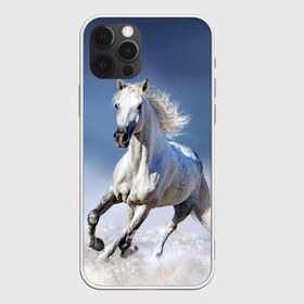 Чехол для iPhone 12 Pro Max с принтом Белая лошадь в Новосибирске, Силикон |  | Тематика изображения на принте: animal | beautiful | gloss | horse | mane | mustang | muzzle | nature | snow | white | wild | winter | белый | грива | дикий | животное | зима | конь | красивый | лоск | лошадь | мустанг | природа | скакун | снег