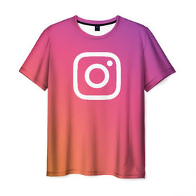 Мужская футболка 3D с принтом Instagram в Новосибирске, 100% полиэфир | прямой крой, круглый вырез горловины, длина до линии бедер | instagram | photo | инстаблогер | инстаграм | интернет | сеть | социальная | фото