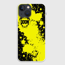 Чехол для iPhone 13 mini с принтом Doom Enternal в Новосибирске,  |  | 3d | doom enternal | игра | компьютерная | логотип | темный | шутер
