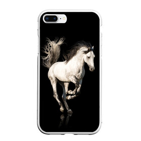 Чехол для iPhone 7Plus/8 Plus матовый с принтом Серный в яблоках конь в Новосибирске, Силикон | Область печати: задняя сторона чехла, без боковых панелей | animal | beautiful | black | gloss | horse | mane | mustang | muzzle | white | wild | белый | в яблоках | грива | дикий | животное | конь | красивый | лоск | лошадь | мустанг | серый | скакун | черный