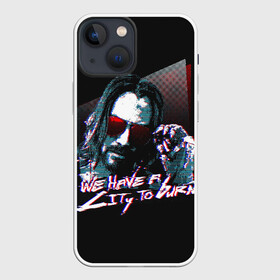 Чехол для iPhone 13 mini с принтом Cyberpunk 2077 в Новосибирске,  |  | 2077 | cd | city | cyberpunk | e3 | keanu | netrunner | night | projekt | red | reeves | solo | techie | v | ви | киану ривз | киберпанк | найт | нетраннер | сити | соло | технарь