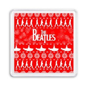 Магнит 55*55 с принтом The Beatles (6) в Новосибирске, Пластик | Размер: 65*65 мм; Размер печати: 55*55 мм | Тематика изображения на принте: beatles | merry christmas | music | rock | the beatles | yellow submarine | битлз | джон леннон | легенда | музыка | новогодний свитшот | новый год | пит бест | рок