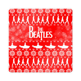 Магнит виниловый Квадрат с принтом The Beatles (6) в Новосибирске, полимерный материал с магнитным слоем | размер 9*9 см, закругленные углы | beatles | merry christmas | music | rock | the beatles | yellow submarine | битлз | джон леннон | легенда | музыка | новогодний свитшот | новый год | пит бест | рок