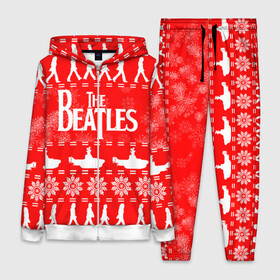 Женский костюм 3D с принтом The Beatles (6) в Новосибирске,  |  | beatles | merry christmas | music | rock | the beatles | yellow submarine | битлз | джон леннон | легенда | музыка | новогодний свитшот | новый год | пит бест | рок