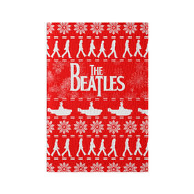 Обложка для паспорта матовая кожа с принтом The Beatles (6) в Новосибирске, натуральная матовая кожа | размер 19,3 х 13,7 см; прозрачные пластиковые крепления | beatles | merry christmas | music | rock | the beatles | yellow submarine | битлз | джон леннон | легенда | музыка | новогодний свитшот | новый год | пит бест | рок