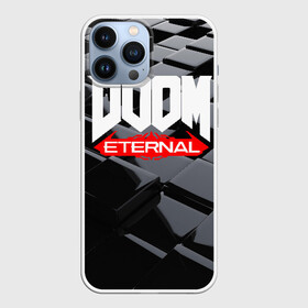 Чехол для iPhone 13 Pro Max с принтом Doom Blocks в Новосибирске,  |  | Тематика изображения на принте: cacodemon | doom | eternal | вечность | вечный | дум | итёрнал | какодемон | этернал