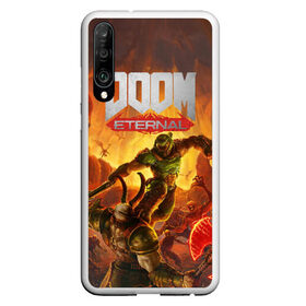 Чехол для Honor P30 с принтом Doom в Новосибирске, Силикон | Область печати: задняя сторона чехла, без боковых панелей | Тематика изображения на принте: cacodemon | doom | eternal | вечность | вечный | дум | итёрнал | какодемон | этернал