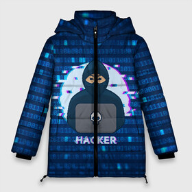 Женская зимняя куртка 3D с принтом Хакер в Новосибирске, верх — 100% полиэстер; подкладка — 100% полиэстер; утеплитель — 100% полиэстер | длина ниже бедра, силуэт Оверсайз. Есть воротник-стойка, отстегивающийся капюшон и ветрозащитная планка. 

Боковые карманы с листочкой на кнопках и внутренний карман на молнии | hacker | hacknet | взлом | виртуальность | кибер | киберпанк | программист | хакер