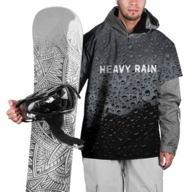 Накидка на куртку 3D с принтом Heavy Rain в Новосибирске, 100% полиэстер |  | Тематика изображения на принте: дождь | жертва | капает | капли | ливень | мастер | оригами | складывать