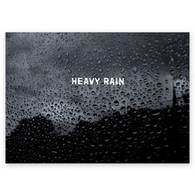 Поздравительная открытка с принтом Heavy Rain в Новосибирске, 100% бумага | плотность бумаги 280 г/м2, матовая, на обратной стороне линовка и место для марки
 | дождь | жертва | капает | капли | ливень | мастер | оригами | складывать