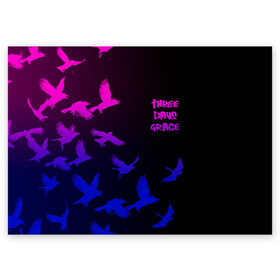 Поздравительная открытка с принтом Three Days Grace (1) в Новосибирске, 100% бумага | плотность бумаги 280 г/м2, матовая, на обратной стороне линовка и место для марки
 | days | days grace | music | rock | three days grace | музыка | рок