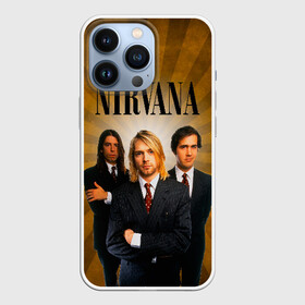 Чехол для iPhone 13 Pro с принтом Nirvana в Новосибирске,  |  | Тематика изображения на принте: 90 | alternative | crimson | david grohl | foo fighters | grunge | kurt cobain | music | nirvana | rip | rock | smile | гранж | группа | девяностые | курт кобейн | музыка | нирвана | рок