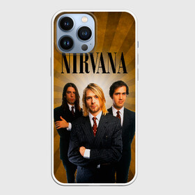 Чехол для iPhone 13 Pro Max с принтом Nirvana в Новосибирске,  |  | Тематика изображения на принте: 90 | alternative | crimson | david grohl | foo fighters | grunge | kurt cobain | music | nirvana | rip | rock | smile | гранж | группа | девяностые | курт кобейн | музыка | нирвана | рок