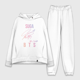 Женский костюм хлопок Oversize с принтом SUGA BTS АВТОГРАФ в Новосибирске,  |  | bts | bts boy | bts love | k pop | love yourself | suga. | айдол | битиэс | бтс | ким тэ хен | фанфик бтс | чон чонгук